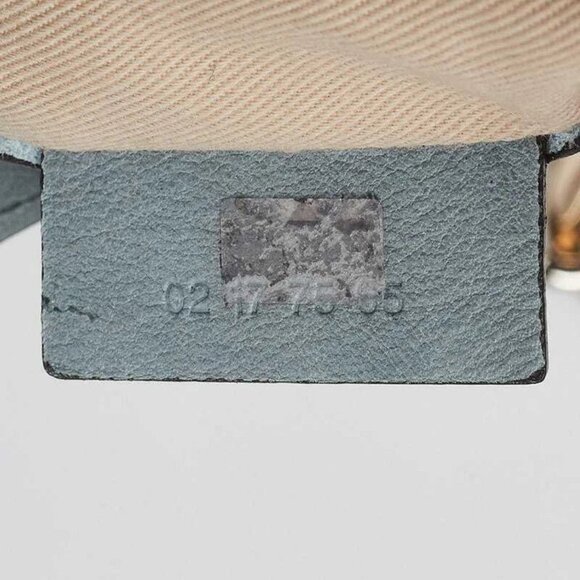 Chloe Light Blue Leather and Suede Mini Faye Backpack Bag - Picture 11 of 11